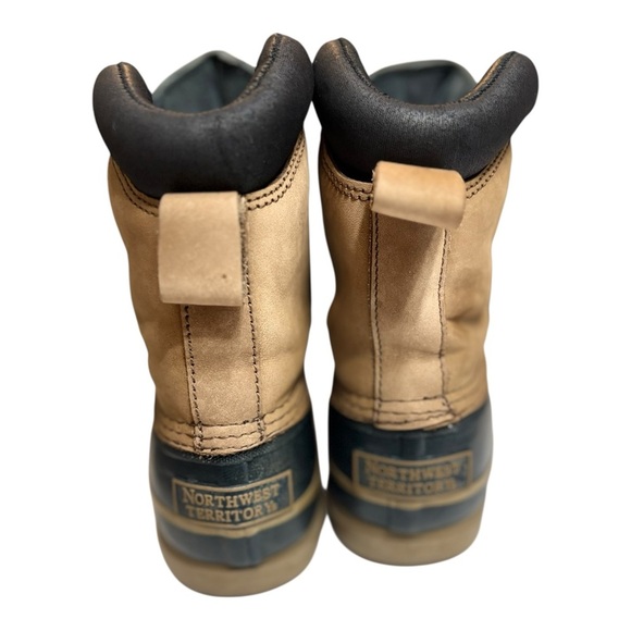 Northwest Territory Navy Blue & Tan Leather Duck Boots Mens Size 8 / Womens 9 main image 6